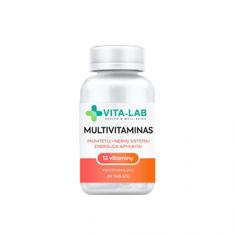 VITA-LAB, Multivitaminas 12 komponentų, 90 tablečių