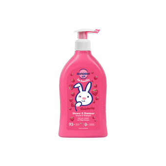 SANOSAN kūno ir plaukų prausiklis RASPBERRY, aviečių kvapas, 400 ml
