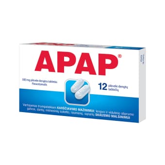APAP, plėvele dengtos tabletės, N12
