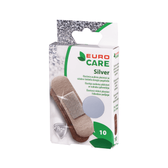 EUROCARE pleistrų rinkinys SILVER, 10 vnt.