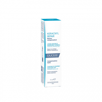 DUCRAY maitinamasis apsauginis lūpų balzamas KERACNYL, 15 ml