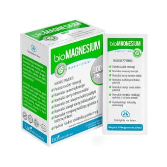 bioMAGNESIUM 300 mg, nuo 2 m., 30 pakelių