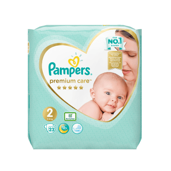 PAMPERS sauskelnės PREMIUM CARE, 2 dydis, 23 vnt.