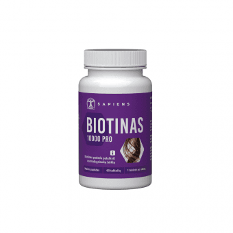 SAPIENS BIOTINAS 10000 PRO, 60 tablečių