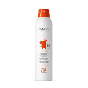 BABÉ skaidri apsauginė dulksna drėgnai odai PEDIATRIC, SPF 50+, nuo 3 m., 200 ml