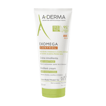A-DERMA veido ir kūno kremas-emolientas sausai, atopinei odai EXOMEGA CONTROL, 200 ml