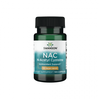 SWANSON NAC (N-ACETILCISTEINAS), 100 kapsulių