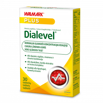 WALMARK DIALEVEL (normaliai gliukozės koncentracijai), 30 tablečių