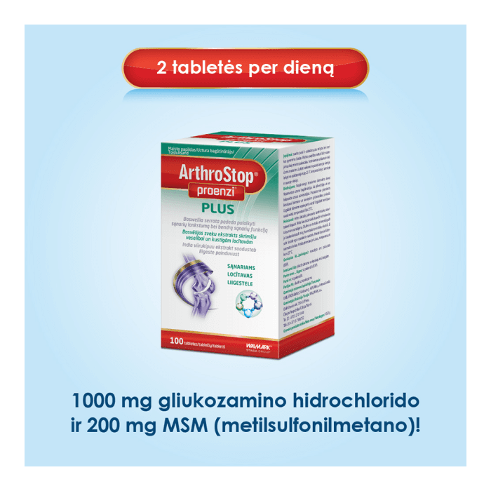 ARTHROSTOP PROENZI PLUS (kompleksas sąnariams), 100 tablečių-1