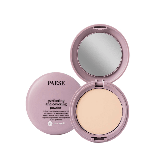 PAESE kompaktinė pudra NANOREVIT PERFECTING AND COVERING, spalva 04n, 9 g