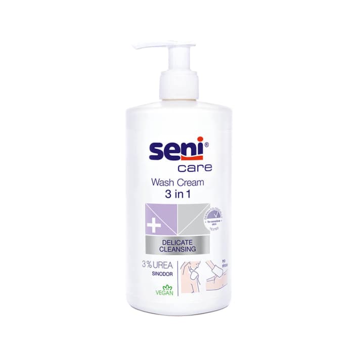 SENI CARE valomasis kremas su šlapalu 3IN1, 500 ml