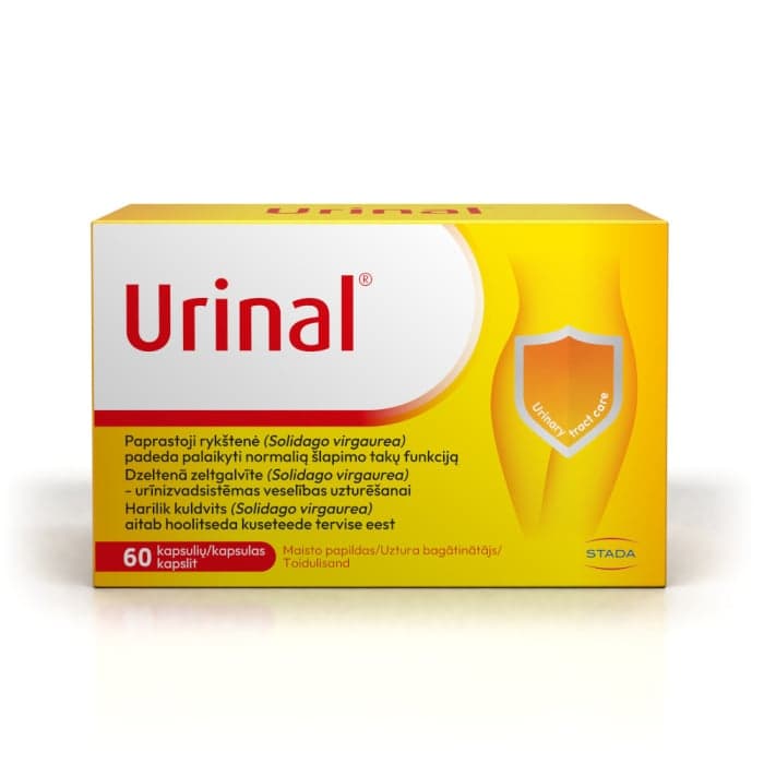 URINAL (spanguolės ir rykštenė šlapimo sistemai), 60 minkštų kapsulių
