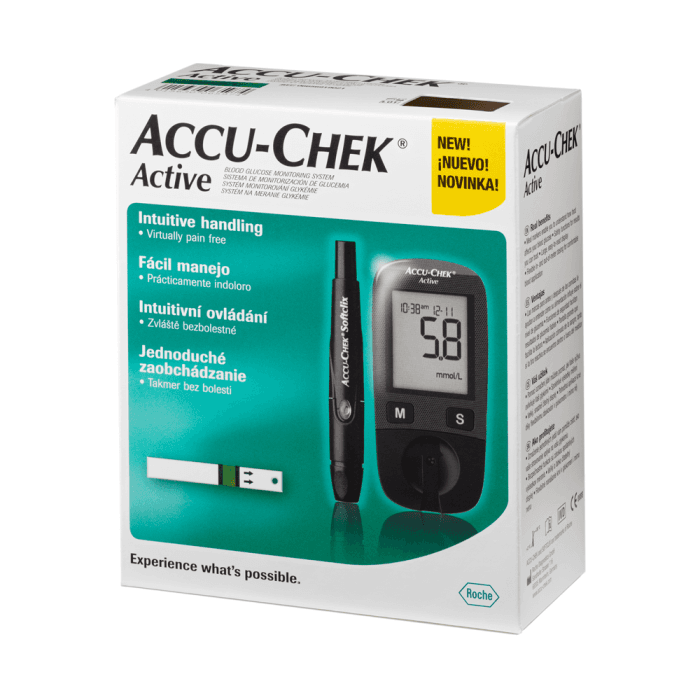 ACCU-CHEK gliukozės kiekio kraujyje stebėjimo sistema ACTIVE, 1 vnt.-3