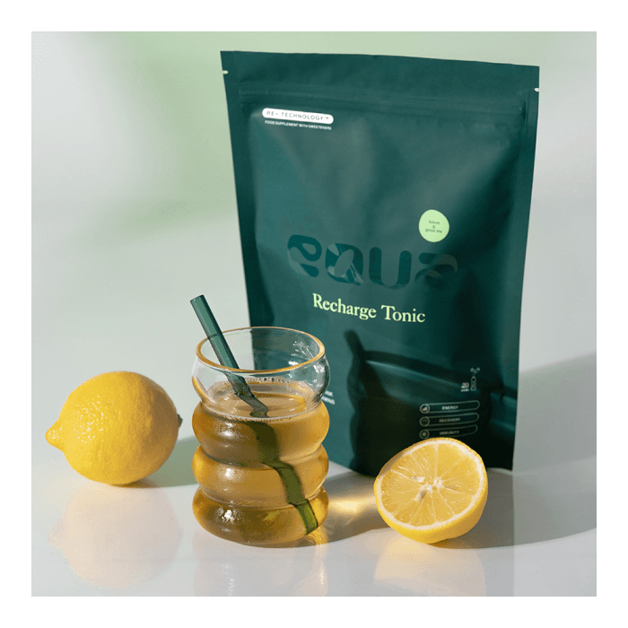 EQUA elektrolitų gėrimo milteliai RECHARGE TONIC-LEMON & GREEN TEA, 90 g-3