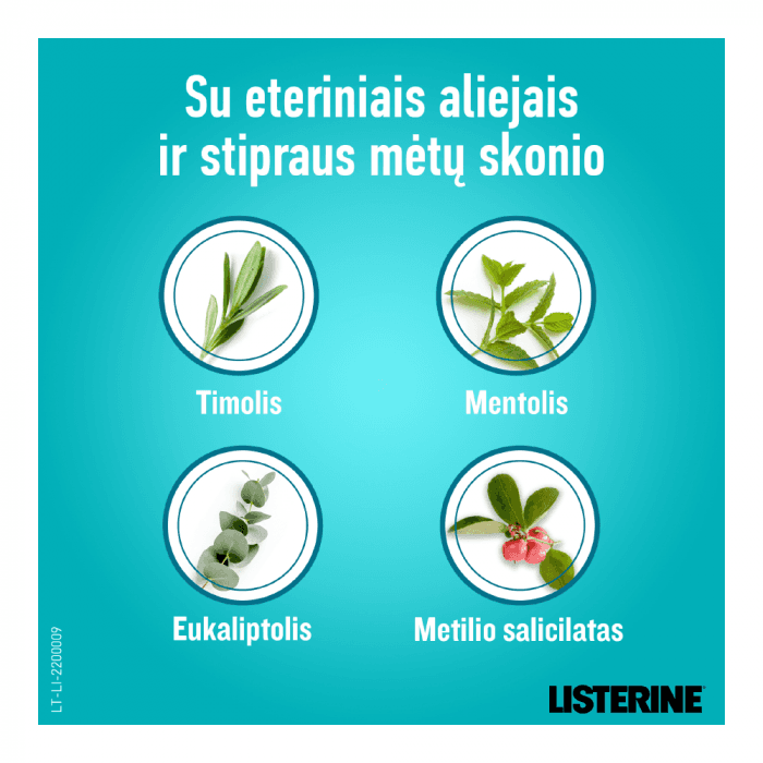 LISTERINE burnos skalavimo skystis COOLMINT, mėtų skonio, 1000 ml-2
