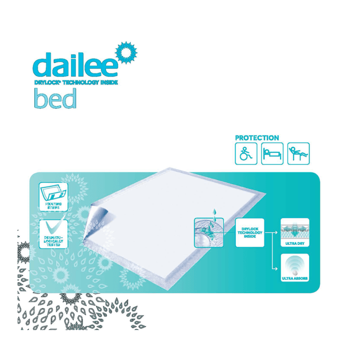 DAILEE BED vienkartinės paklodės PREMIUM FIX, 60 x 90, 30 vnt.-2