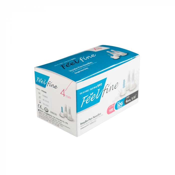 FEELFINE PEN adatos insulinui švirkšti, 4 mm, 32G, 100 vnt.-2