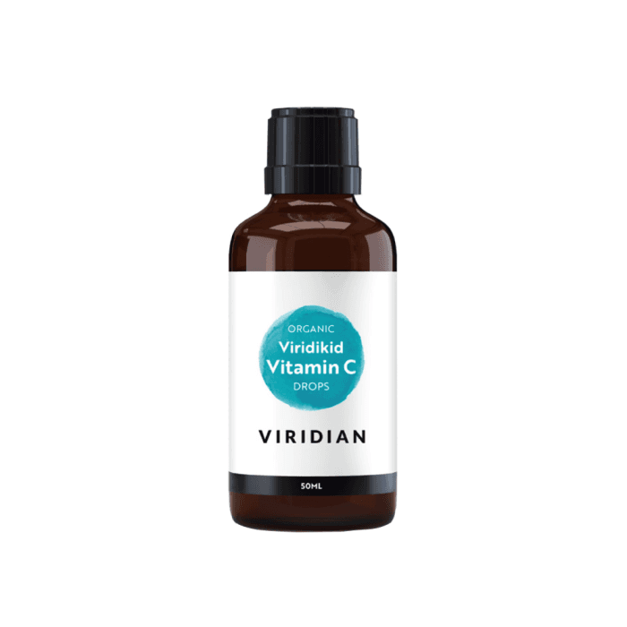 VIRIDIAN vitamino C lašeliai VIRIDKID, nuo 3 m., 50 ml