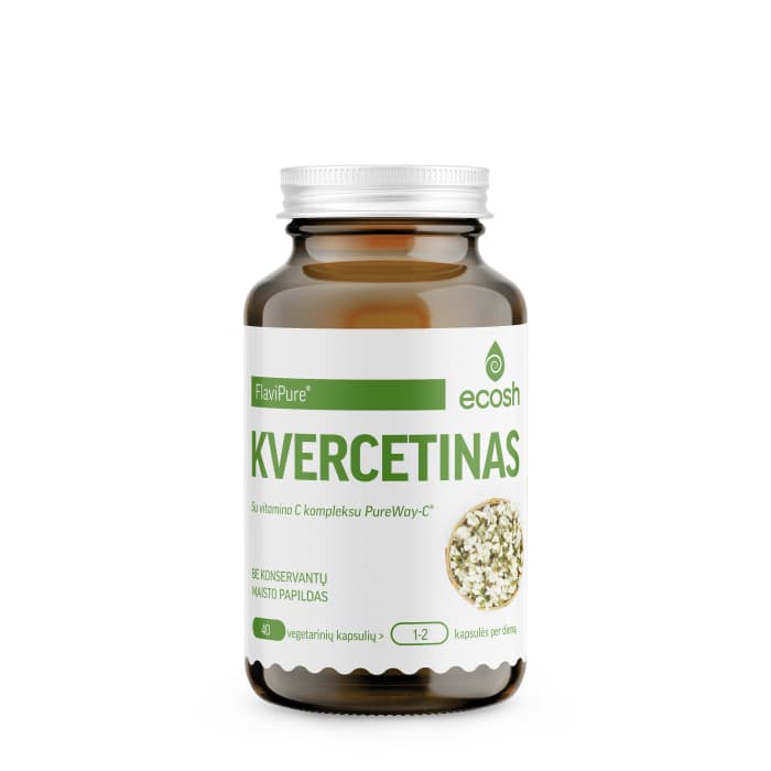ECOSH kvercetinas su vitamino C kompleksu, 40 kapsulių