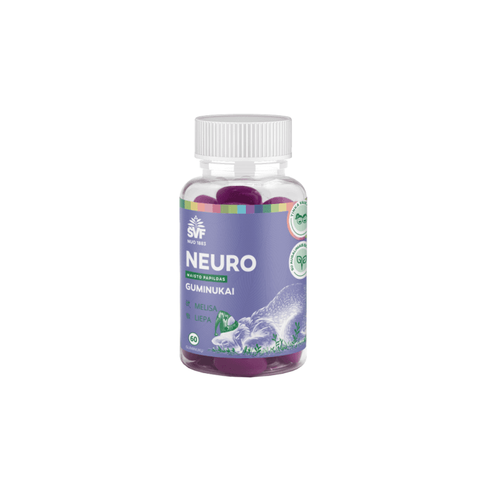 ŠVF guminukai-vitaminai vaikams NEURO, 60 guminukų-2