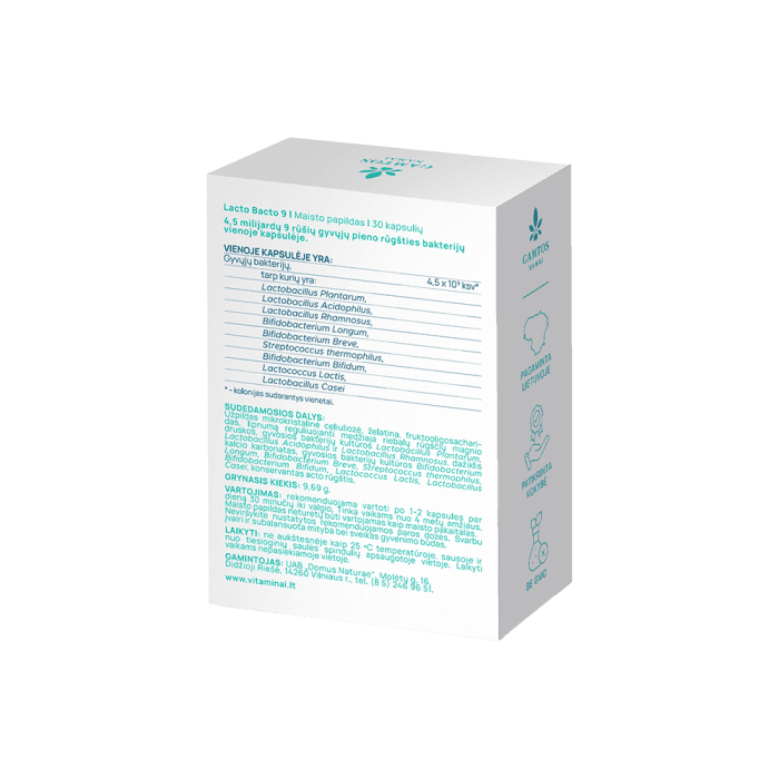 GAMTOS NAMAI LACTO BACTO 9, nuo 4 m., 30 kapsulių-3