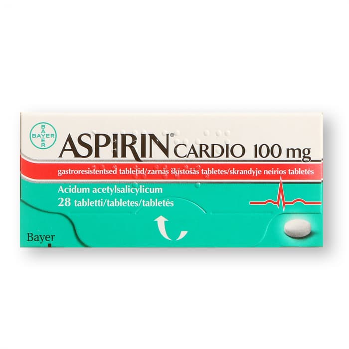 ASPIRIN CARDIO, 100 mg, Skrandyje neirios tabletės, N28-2