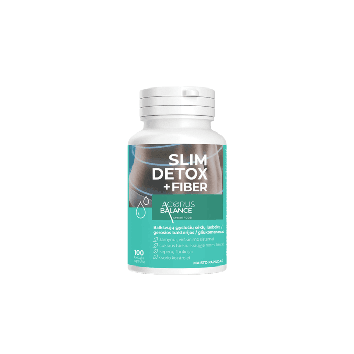 ACORUS BALANCE skaidulos SLIM DETOX FIBER, 100 kapsulių