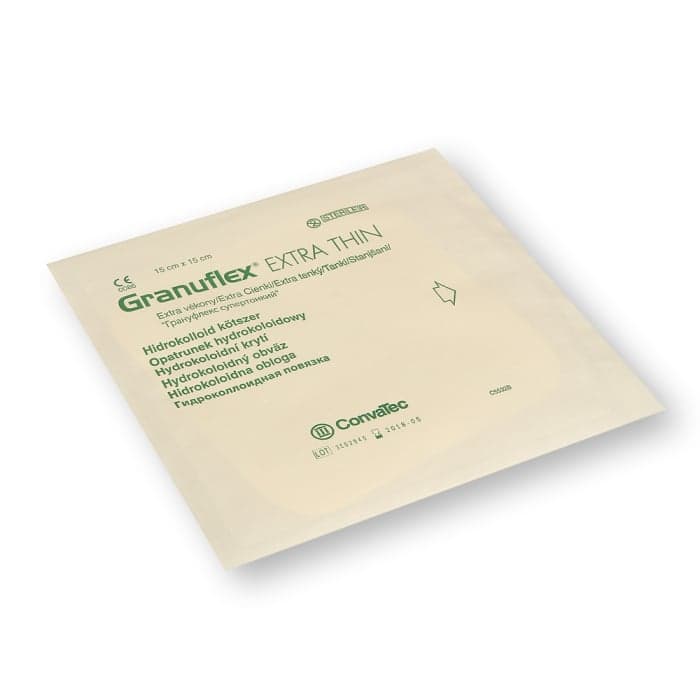GRANUFLEX hidrokoloidinis tvarstis EXTRA THIN, 15 x 15 cm, 5 vnt.-2
