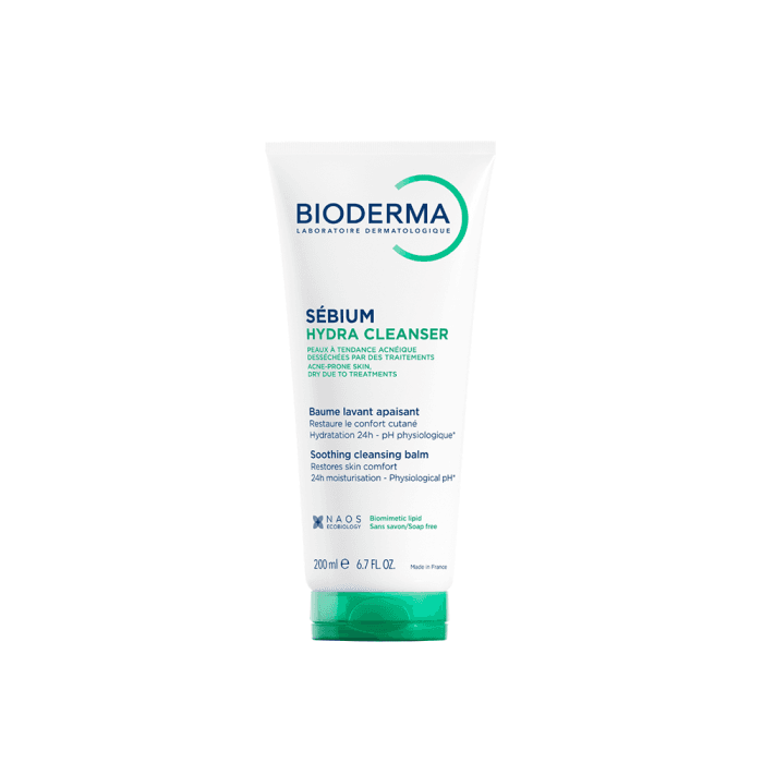 BIODERMA raminamasis prausiamasis balzamas į spuogus linkusiai odai SEBIUM HYDRA CLEANSER, 200 ml