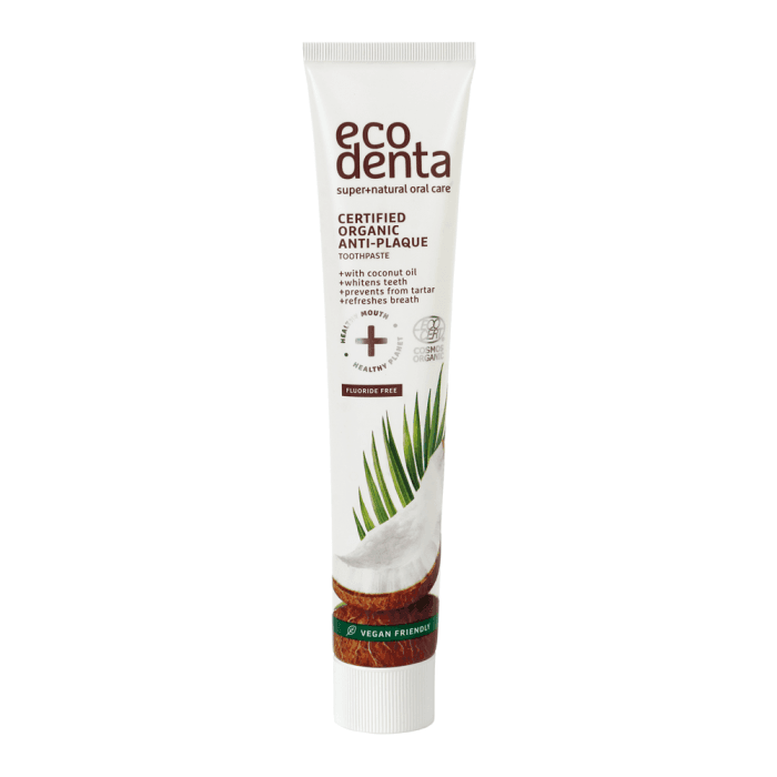 ECODENTA dantų pasta su kokosų aliejumi nuo apnašų ORGANIC, 75 ml-1