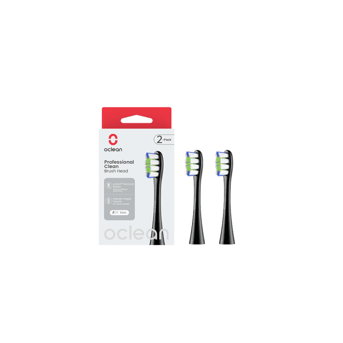 OCLEAN pakaitinės galvutės PROFESSIONAL CLEAN P1C5 B02, juoda, 2 vnt.