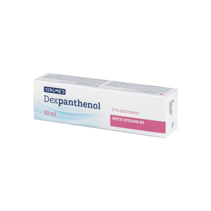 SIROMED tepalas su vitaminu B5 DEXPANTHENOL 5 %, 30 ml