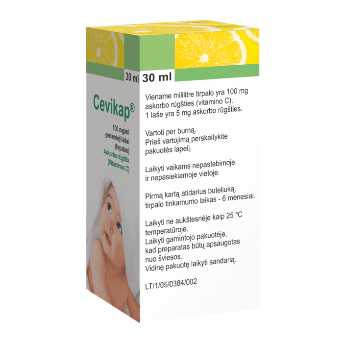 CEVIKAP, 100mg/ml, 30ml, geriamieji lašai, tirpalas, N1-2