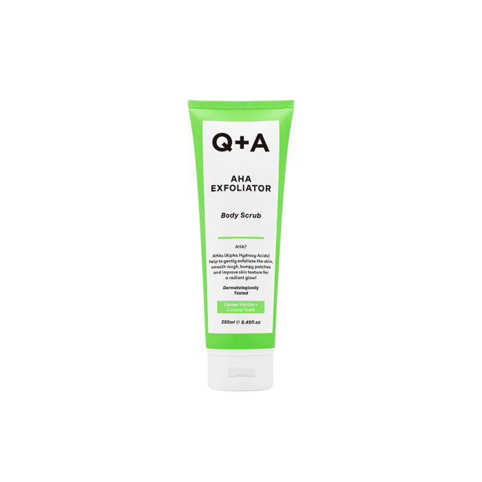 Q+A kūno šveitiklis su AHA rūgštimi, 250 ml