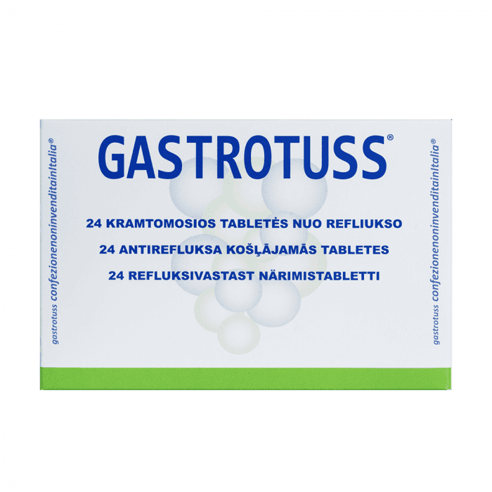 GASTROTUSS tabletės nuo refliukso, 24 kramtomosios tabletės-2