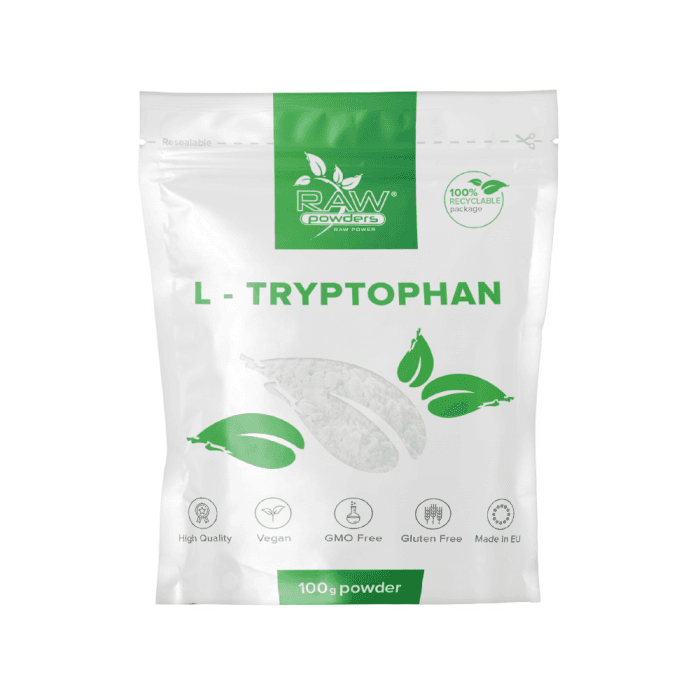 RAW POWDERS L-TRIPTOFANAS, 100 g