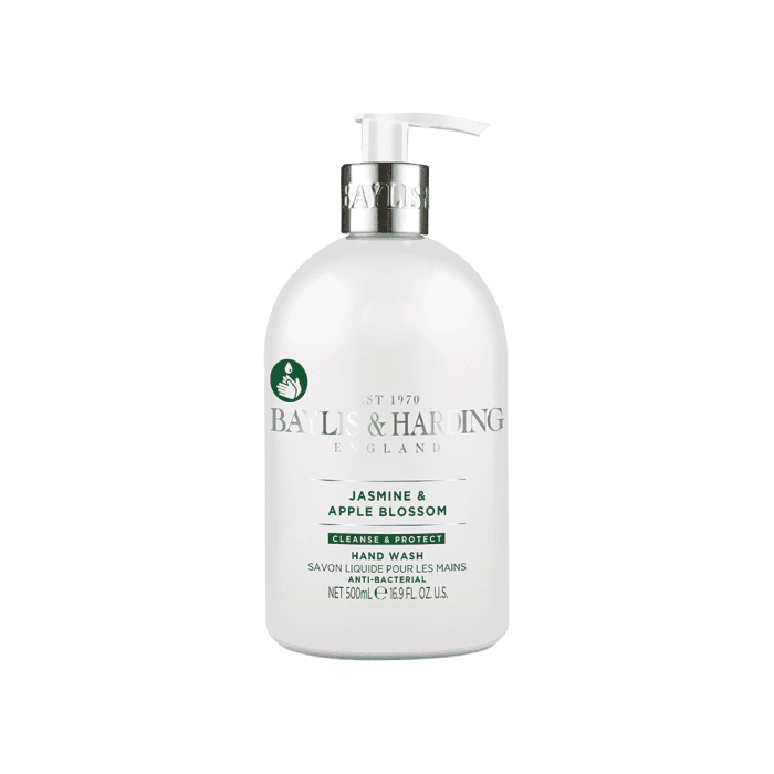 BAYLIS & HARDING antibakterinis rankų prausiklis JASMINE & APPLE BLOSSOM, 500 ml