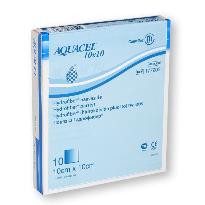 AQUACEL FOAM lipnus tvarstis su silikonu, 10 x 10 cm, 10 vnt.