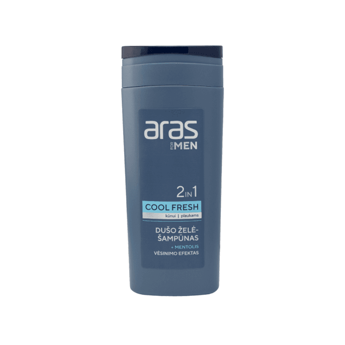 ARAS dušo želė-šampūnas su mentoliu 2 IN 1, 250 ml