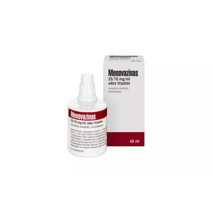 Menovazinas 25/10 mg/ml, odos tirpalas, N1