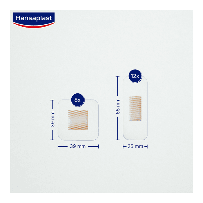 HANSAPLAST atsparūs vandeniui pleistrai AQUA PROTECT, 20 vnt.-2
