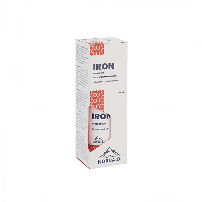 NORDAID purškiamas geležies papildas IRON SPRAY, 5mg, 30 ml