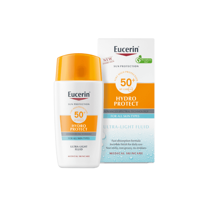 EUCERIN veido fluidas SUN HYDRO PROTECT SPF 50+, 50 ml