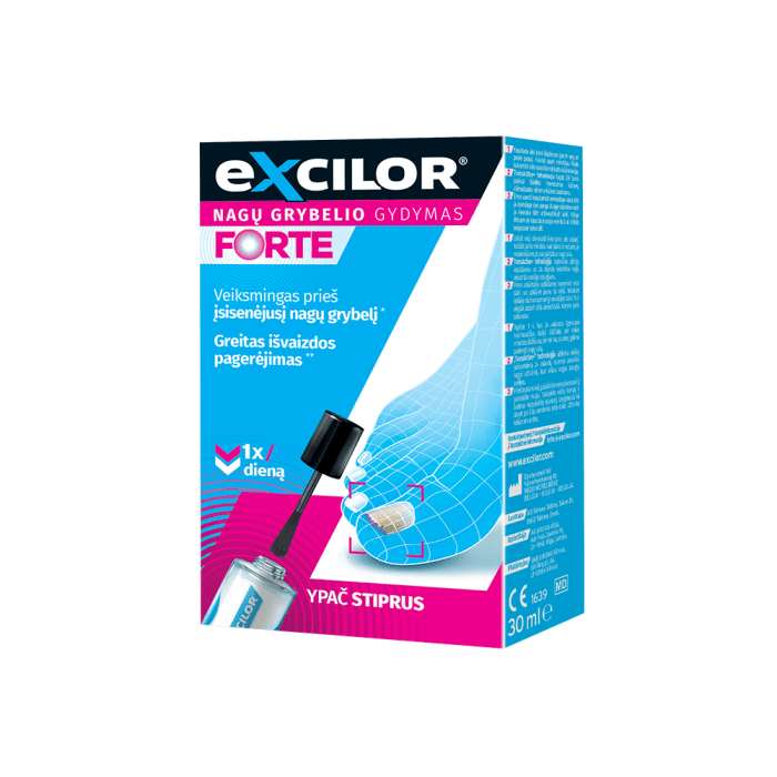 EXCILOR FORTE teptukas nagų grybeliui gydyti, 30 ml-2