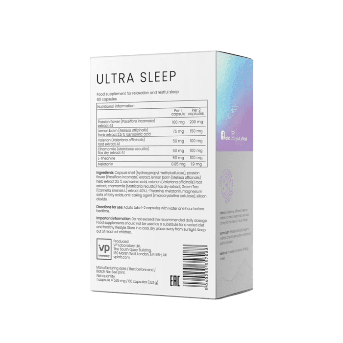 VPLAB ULTRA SLEEP, 60 kapsulių-3