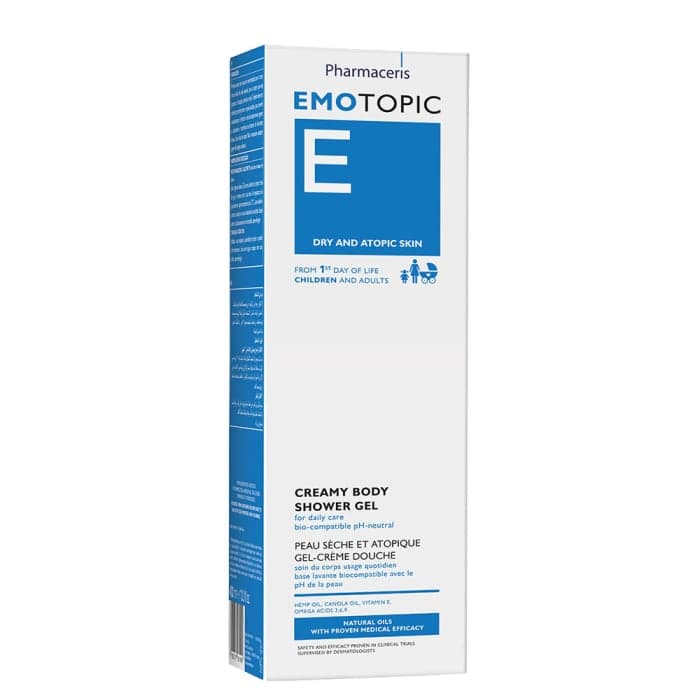 PHARMACERIS kreminis dušo gelis EMOTOPIC, 400 ml-2