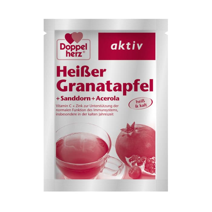 DOPPELHERZ AKTIV HEIΒER GRANATAPFEL (HOT POMEGRANATE), 10 paketėlių-2