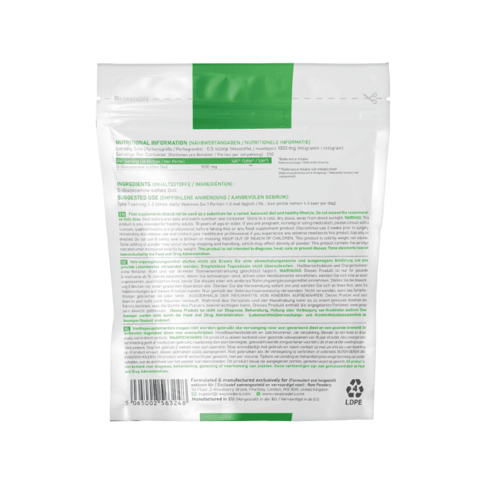 RAW POWDERS GLIUKOZAMINAS, 250 g-2