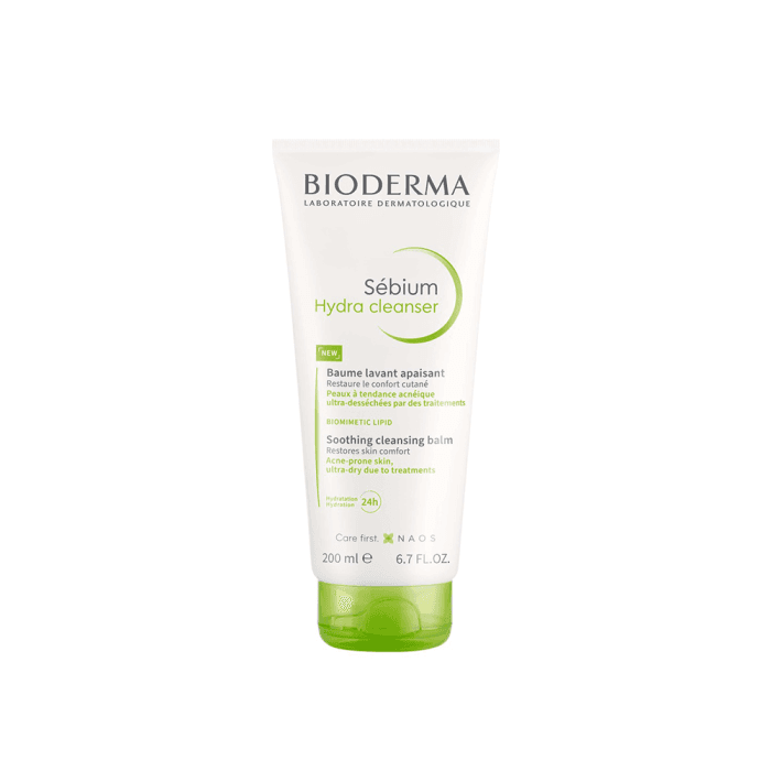 BIODERMA raminamasis prausiamasis balzamas į spuogus linkusiai odai SEBIUM HYDRA CLEANSER, 200 ml-2