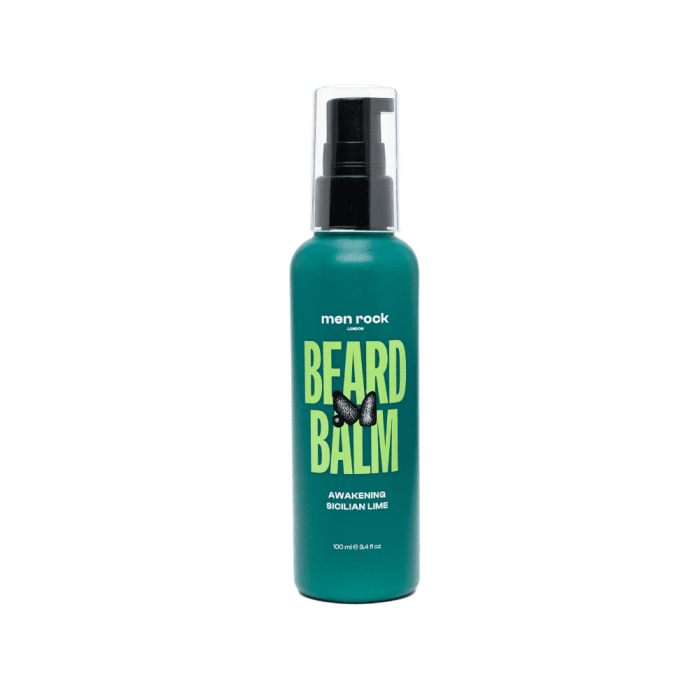 MEN ROCK barzdos balzamas su Sicilijos laimais ir kofeinu SICILIAN LIME AND COFFEINE BEARD BALM, 100 ml